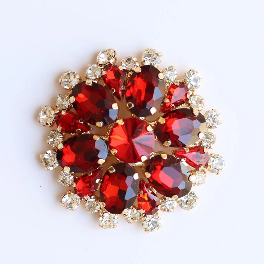 custom hand made glass rhinestones welding shoe decoration clips buckles for  shoe accessories