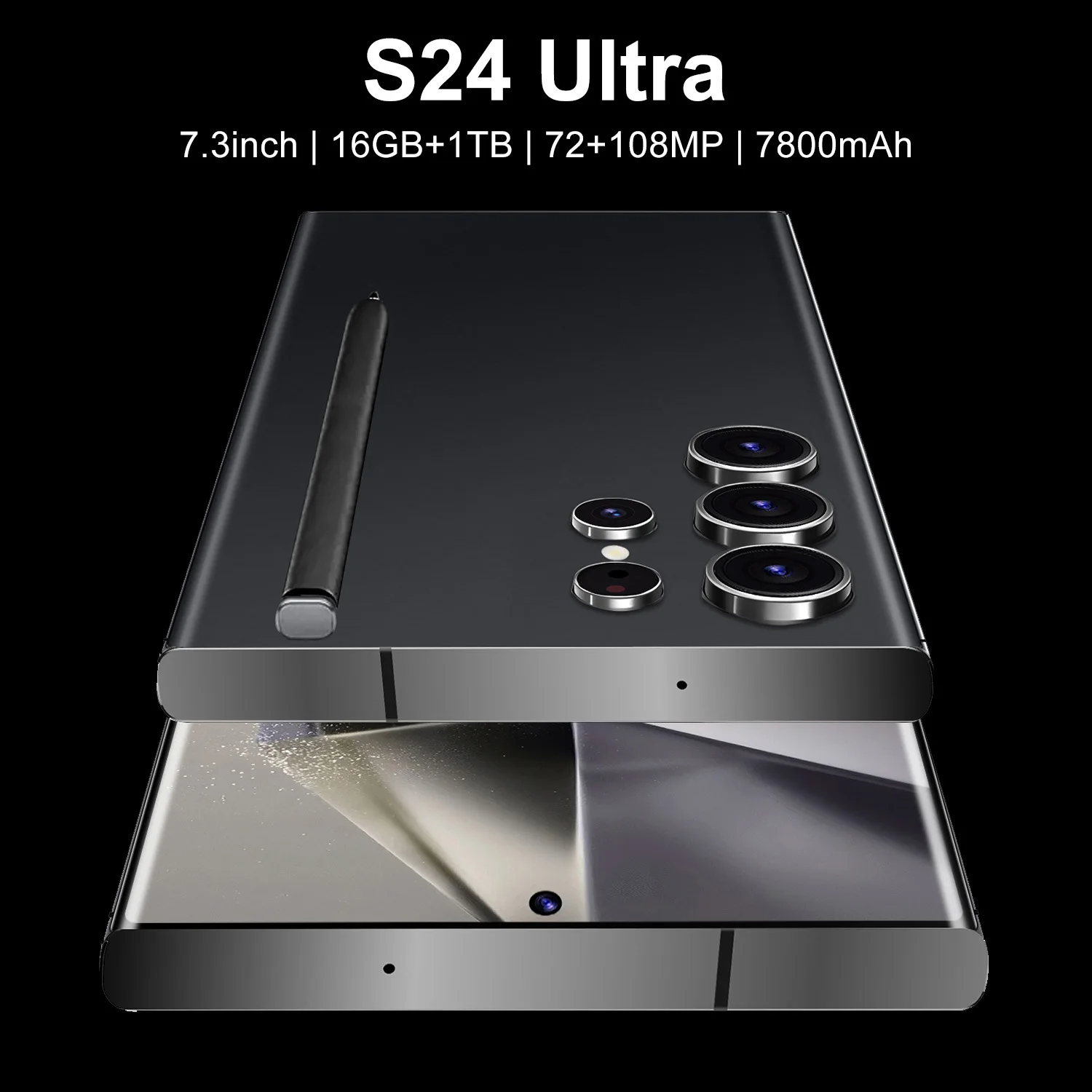 2024 Brand New S24 Ultra Phone 6.8 inch 12GB+512GB 4G 5G Smartphones 1:1Clone With Stylus 4 Cameras Face ID Unlocked Cellphones