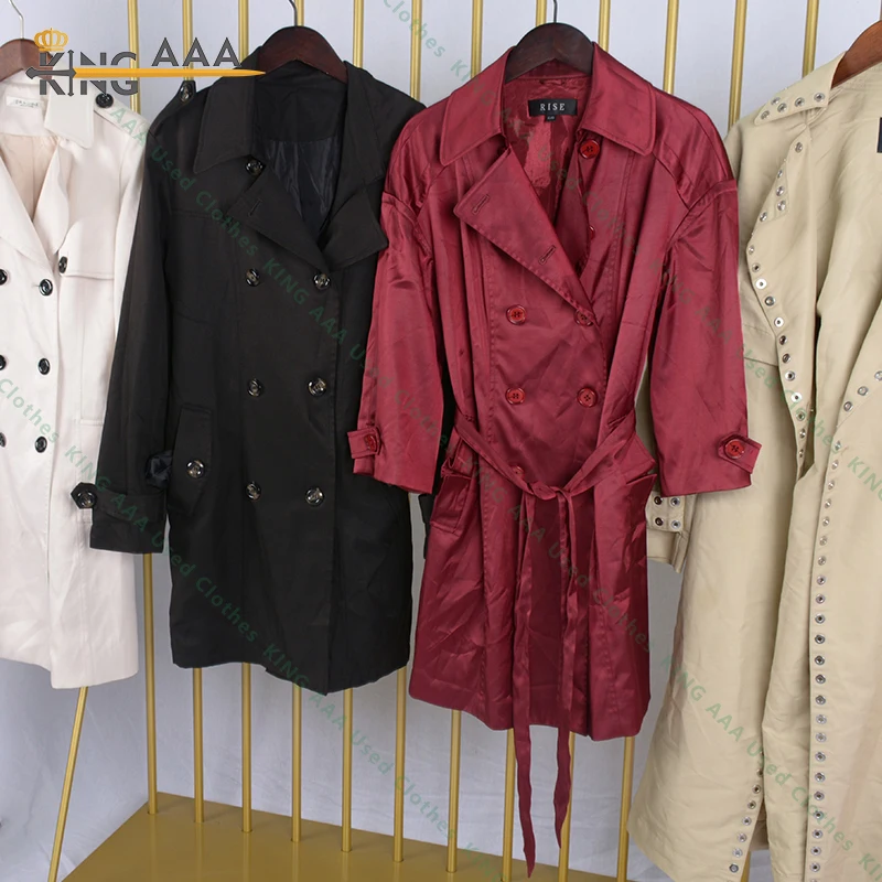 Chinese factory wholesale worsted coat second hand Tops warm clothes coat Bulk Clothing