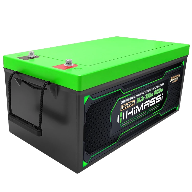 Литиевая перезаряжаемая батарея 16s 48 В 51 2 100Ah 200Ah Bms Lifepo4 для хранения солнечной энергии вне