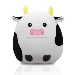 amazon hot selling stuffed animal plush pink cow toy pillow custom logo plush milk cow toy