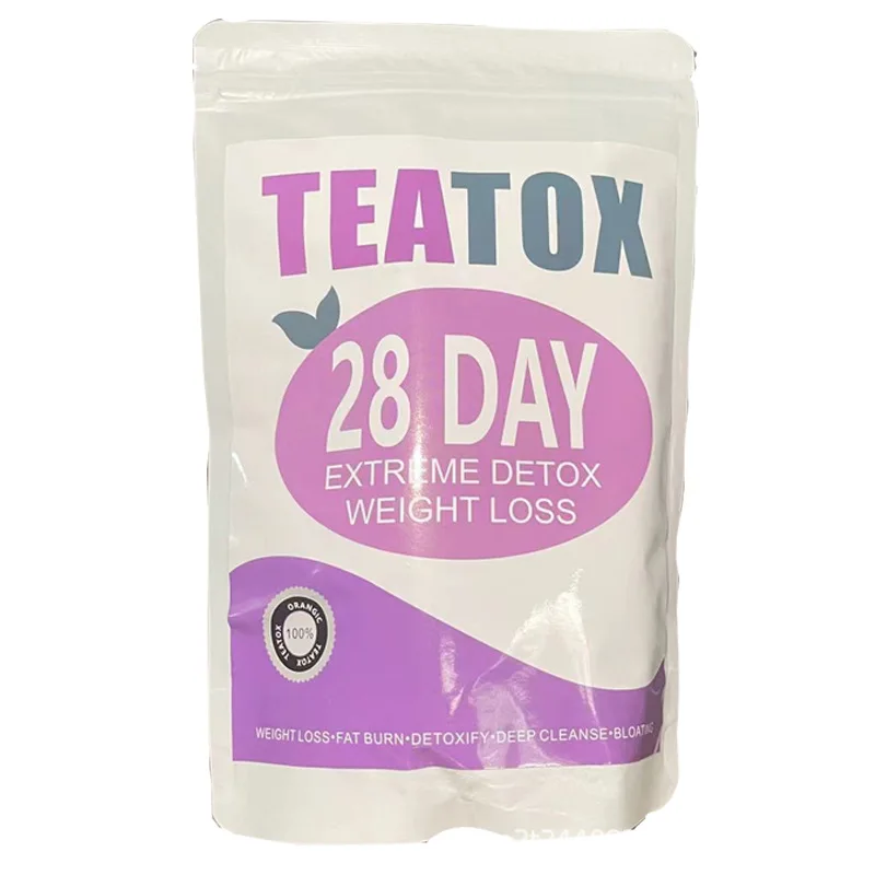 28-Day Detox Slim Flat Tummy Organic Teatox Diet Tea with Vitamins Green Herbal Tea in Dried Style for Adults Weight Loss Tea