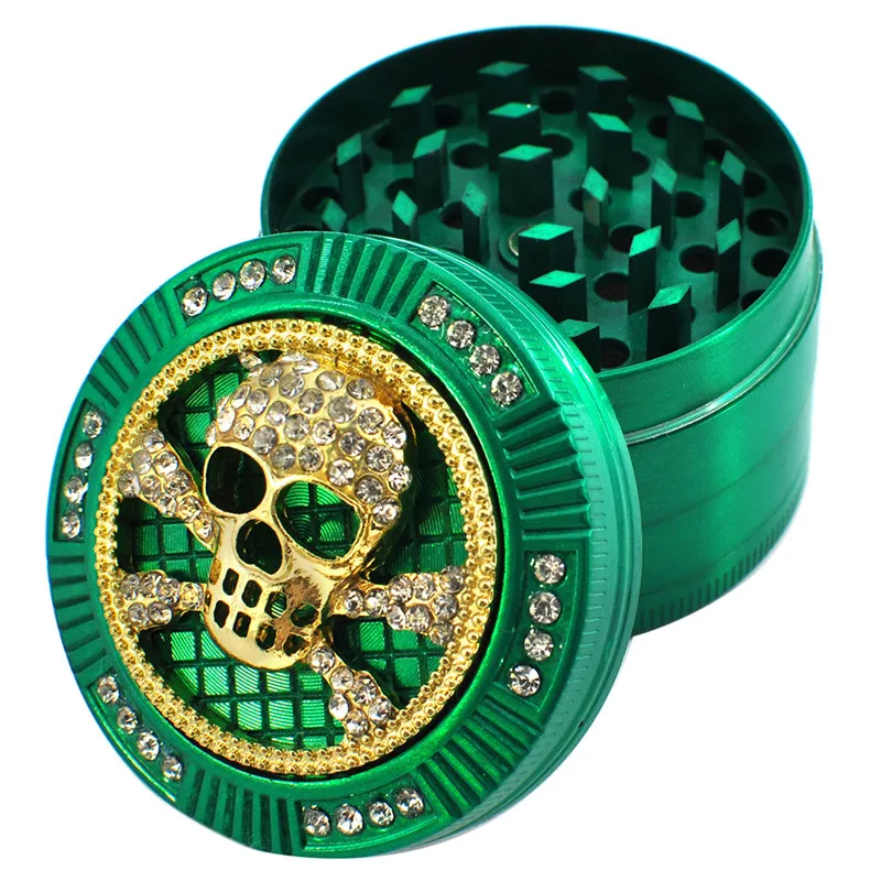 Factory Directly Sale 4 layers 52mm Zinc Alloy Herb Grinder With Diamond Animals Pattern Grinders Custom Herb Grinder