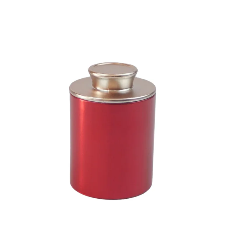 Wholesale small empty Iron tea Can spiral sealed lid Mini exquisite Portable tea packaging jars