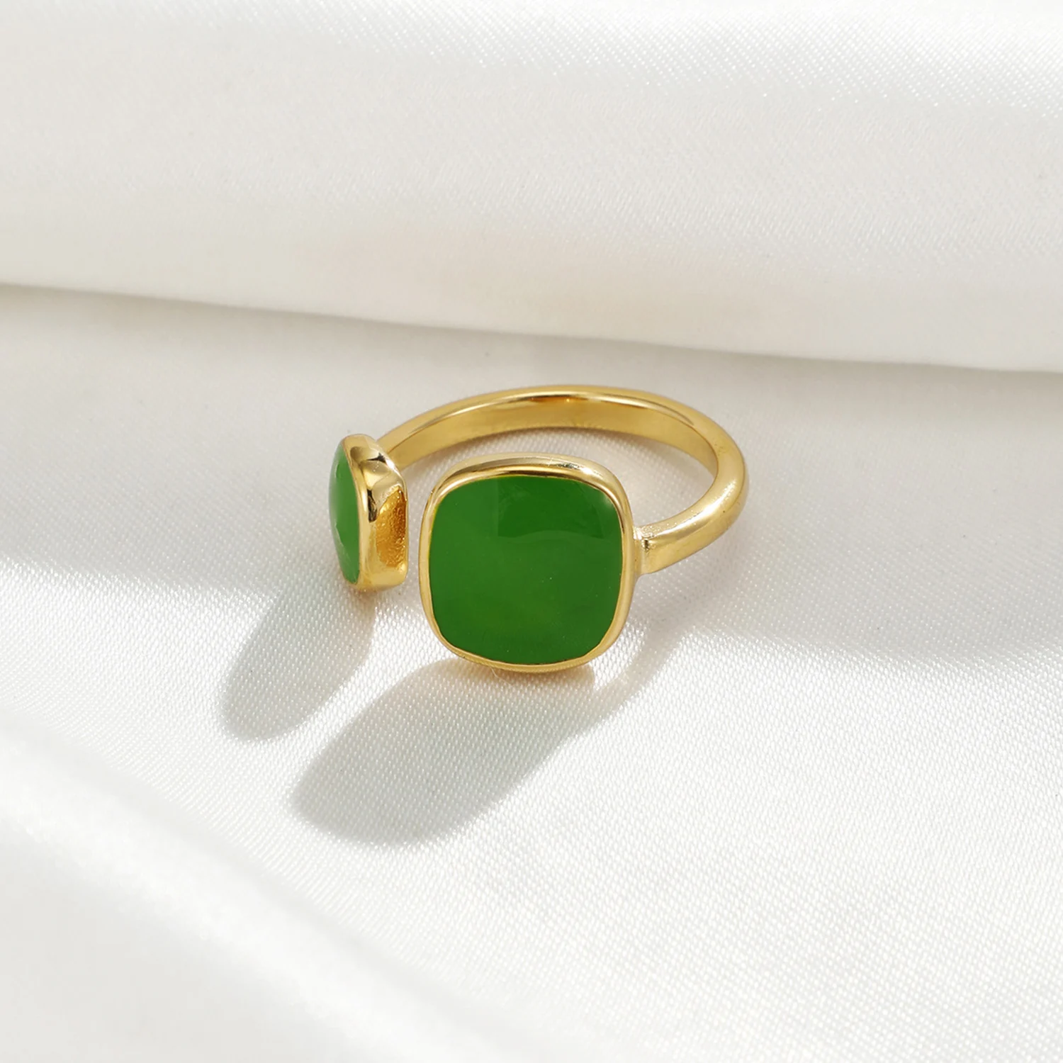 2024, оптовая продажа, литературное кольцо с указательным пальцем, ювелирные изделия, геометрическое Открытое кольцо, модное цветное кольцо с капельной глазурью для женщин