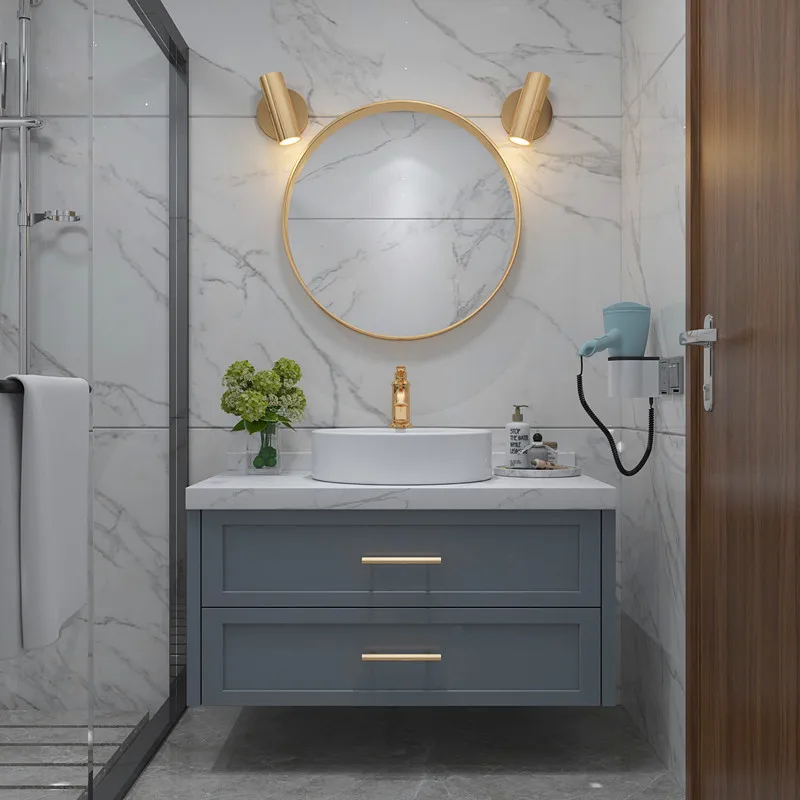 IDEAL teak wooden furniture cabinet toilet vanity bathroom for home use