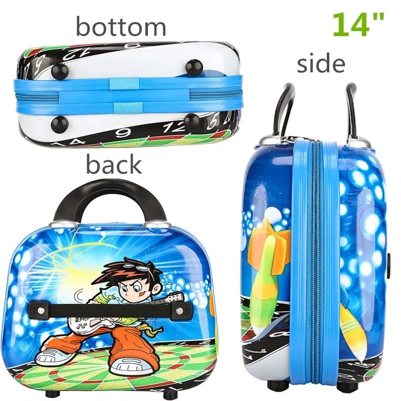 OMASKA Custom New ABS Children Suitcase Sets 3 PCS ABS Trolley Bag Spinner 14 16 20 Inch Cute ABS luggage