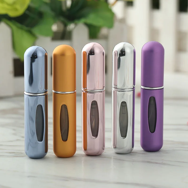 Custom Logo Mini Small Perfume reusable Travel Refillable Bottle Perfume Atomizer Travel Empty Bottle Spray Perfume Dispenser