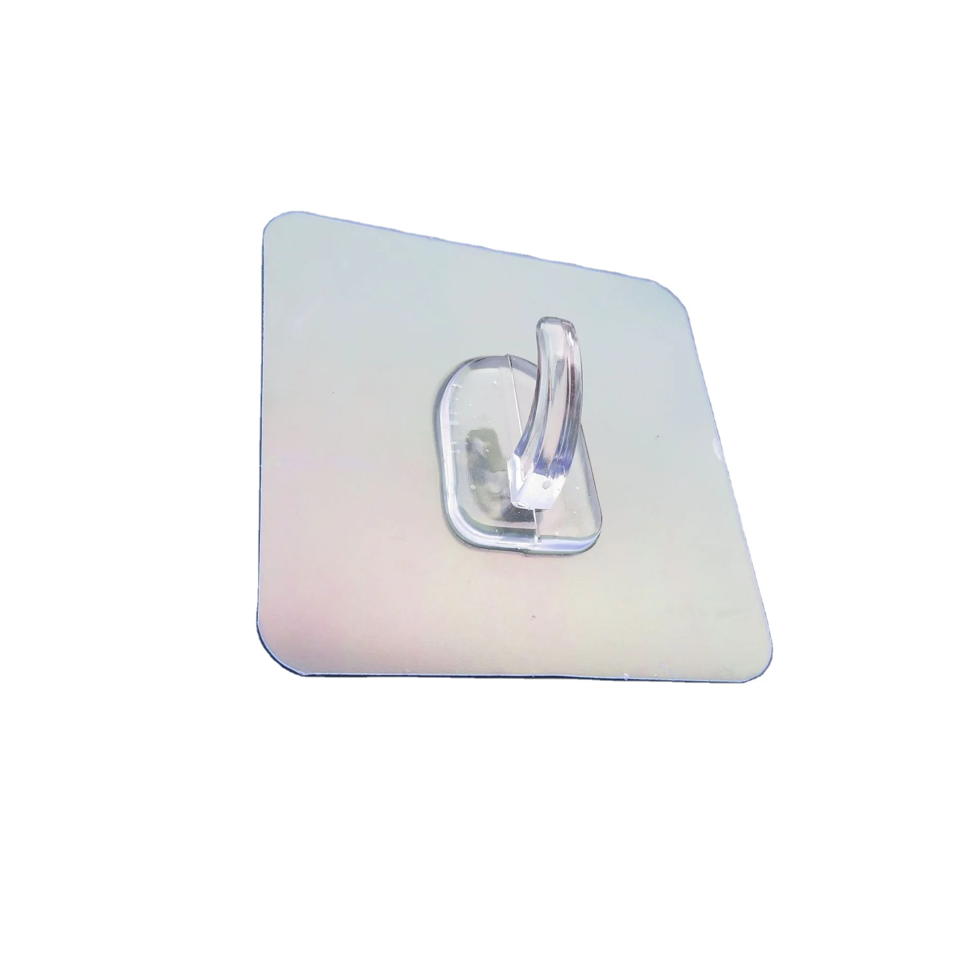 Transparent Traceless Crystal Strong Adhesive Hook Nail Free Viscose Bearing Wall Stick Plastic Self Adhesive Horn Hook