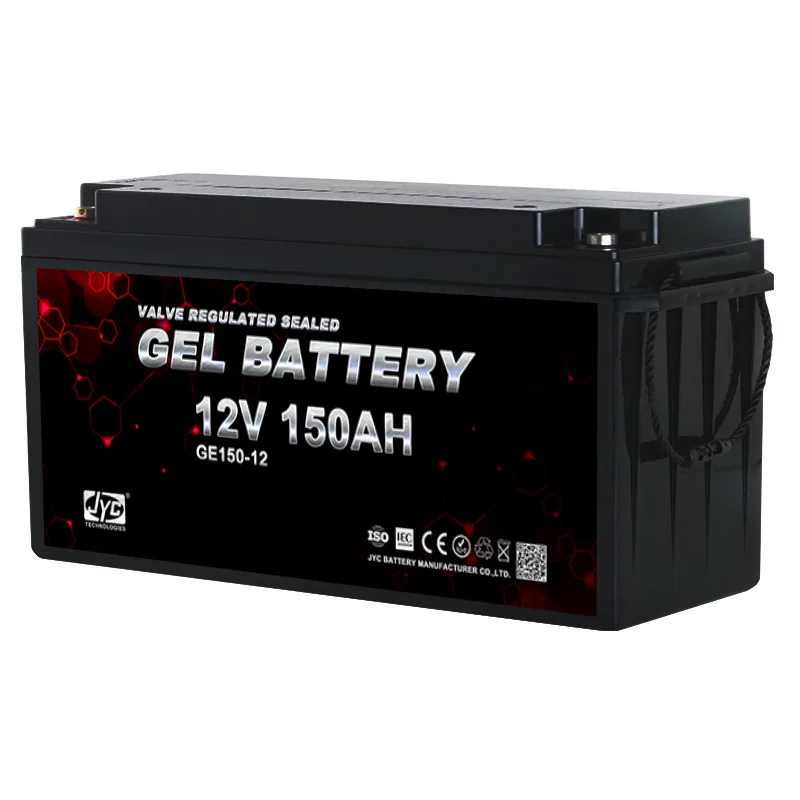 JYC 12V 150Ah Солнечная Agm гель VRLA свинцово-кислотная батарея 2S1P