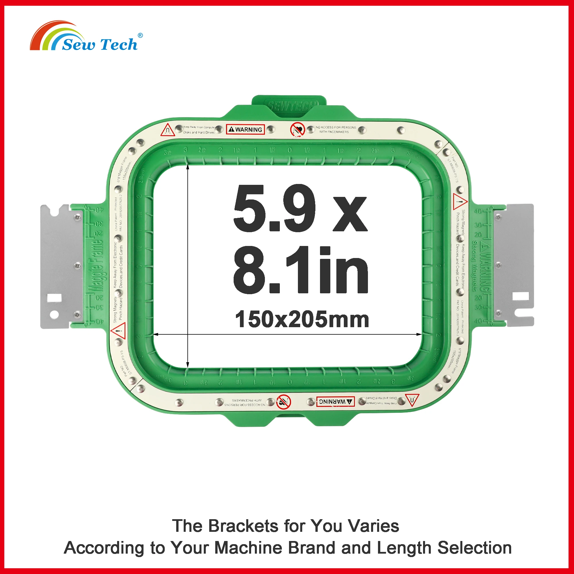 Hot Sale Strong Magnetic Embroidery Hoops Mighty Hoop Magnetic Embroidery Frame for SWF KX-UK1508-45 Embroidery Machine