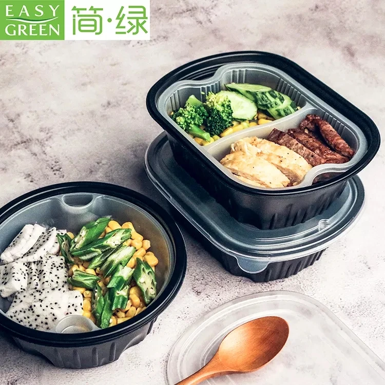 Meal Box Multi-functional Disposable Plastic CPET Tray Take Out For Fast Food
