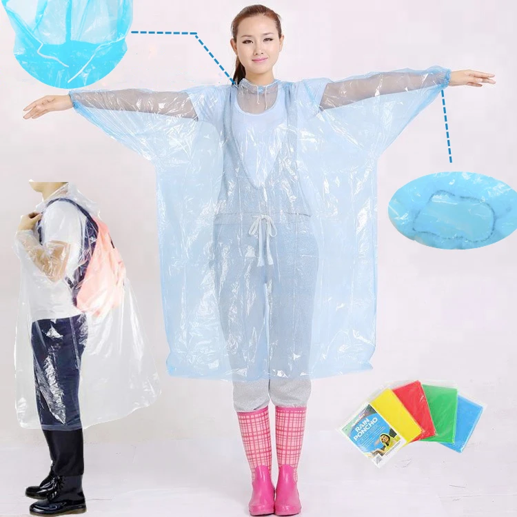 Disposable raincoat adult emergency waterproof poncho travel hiking camping raincoat unisex raincoat