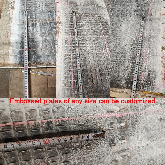 Cheap price Crocodile Patterns leather embossing plate leather belt making machine