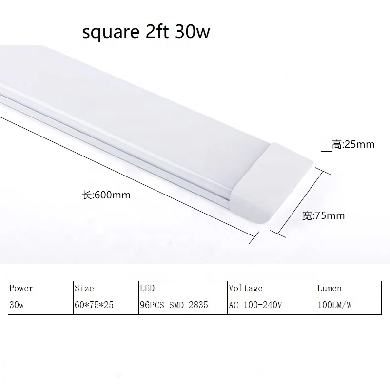 Ip65 Wide Angle Led Ceiling Led Batten Light 4ft