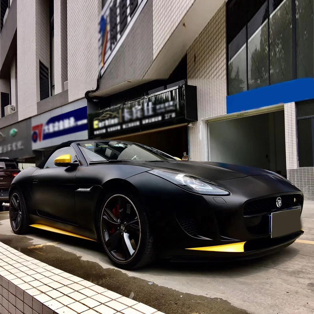 WRAPMASTER 1.52*17m PET Matte Black Vinyl Wrap Products Automotive Interior Vinyl Wrap For Car Wrapping Film