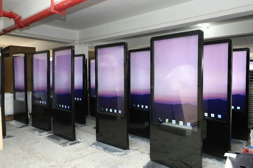 43 55 65 inch floor standing indoor lcd advertising playing totem digital signage HD advertisement kiosk 4K touch display screen
