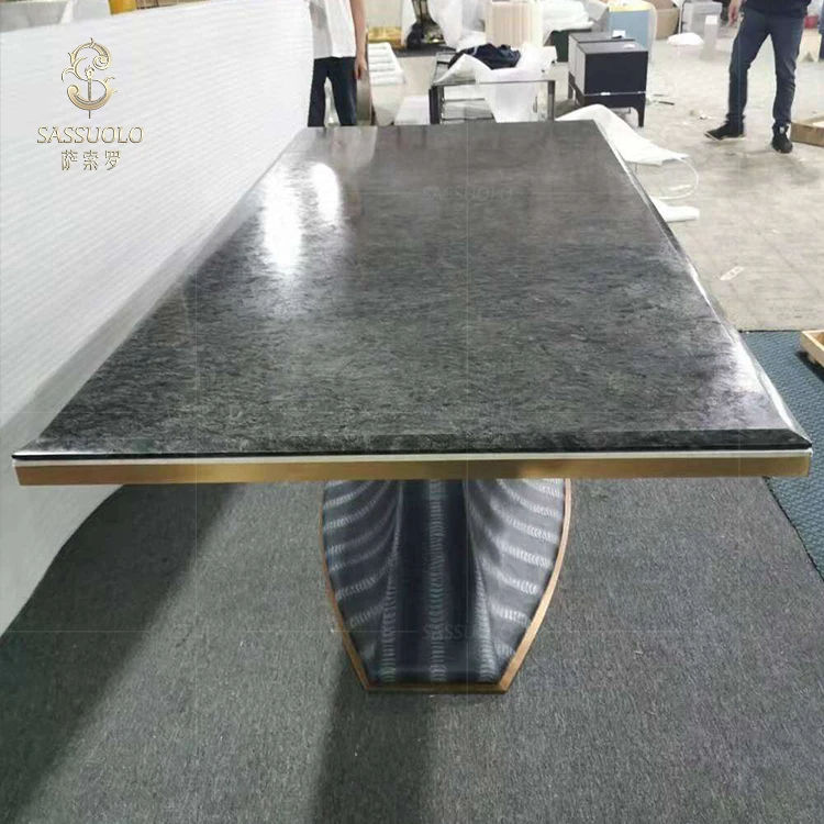 
Sassuolo luxury Louvre dinning furniture long marble italian design table dining table Foshan China 