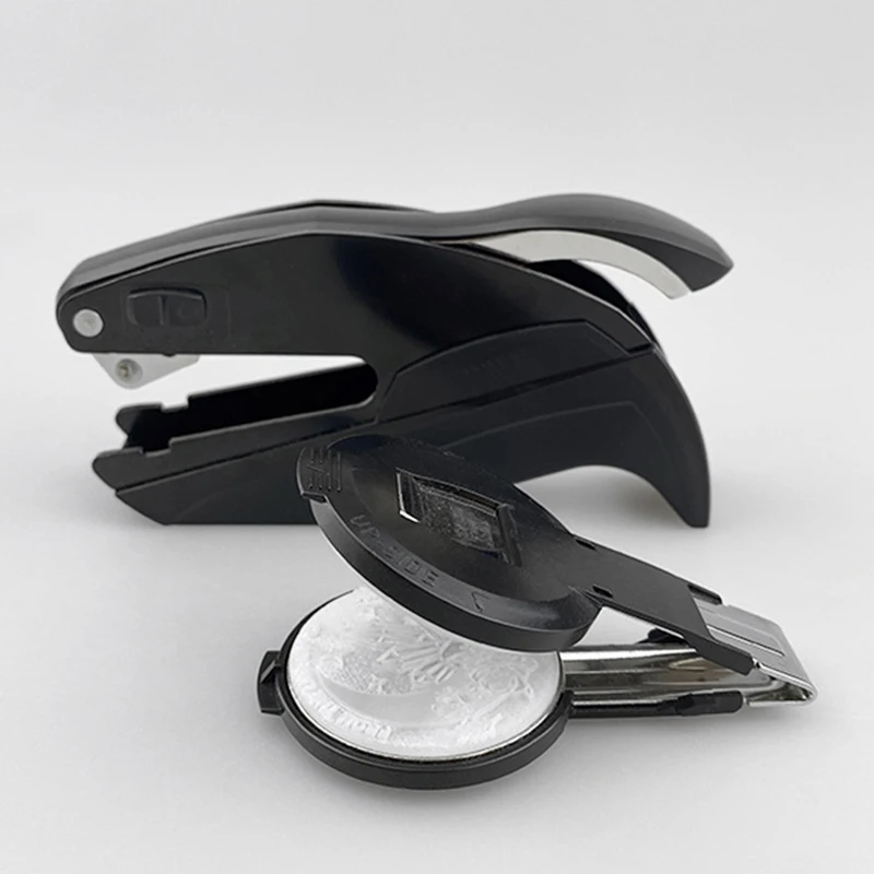 Bright Silver Embossing Office use popular personalized logo design seal Stamp Machine Wedding Invitation