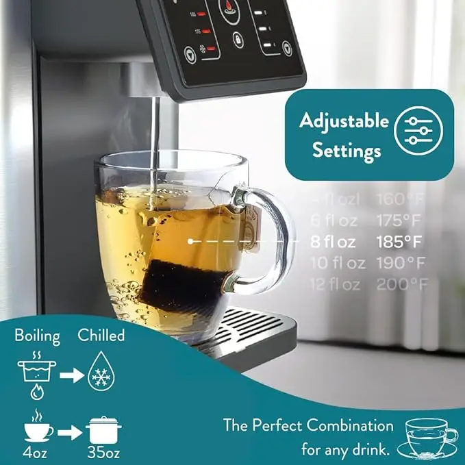 Electric Desktop Water Dispenser Quick Heating Hot & Cold Water Cooler for Home & Office for Countertop Use