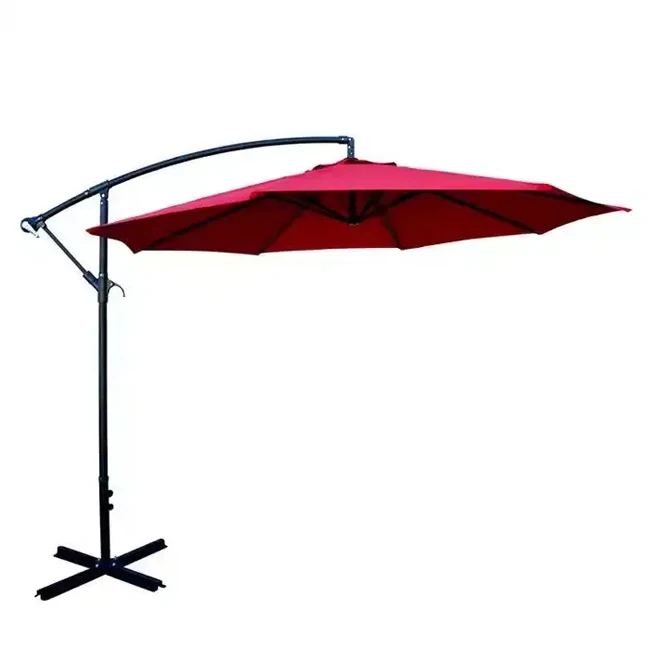 Wholesale Aluminum 8 Steel Ribs parasols round umbrella garden full size offset coffee patio outdoor sun umbrella