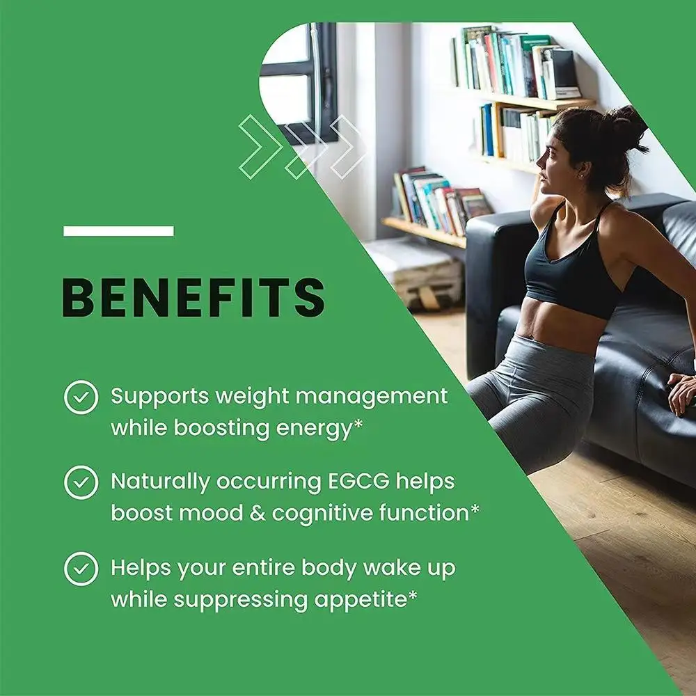 Metabolism Support Green Tea Capsules Fat Burner Matcha Gummy Bears Energy Booster Green Tea Extract Supplement