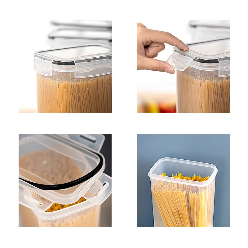 Amazon Hot Sale 24pcs Clear Plastic Container Set Airtight Kitchen Organizer Pantry Organization Storage Food Containers