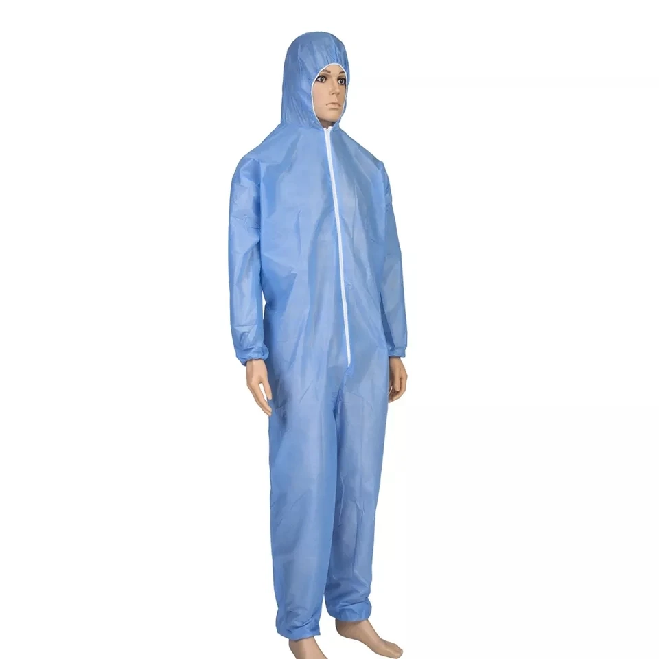 Fabric Passed Level 4 Protection High Quality Overall PPE Suit Full Body Protective Disposable Coveralls Adult CE White EOS SF