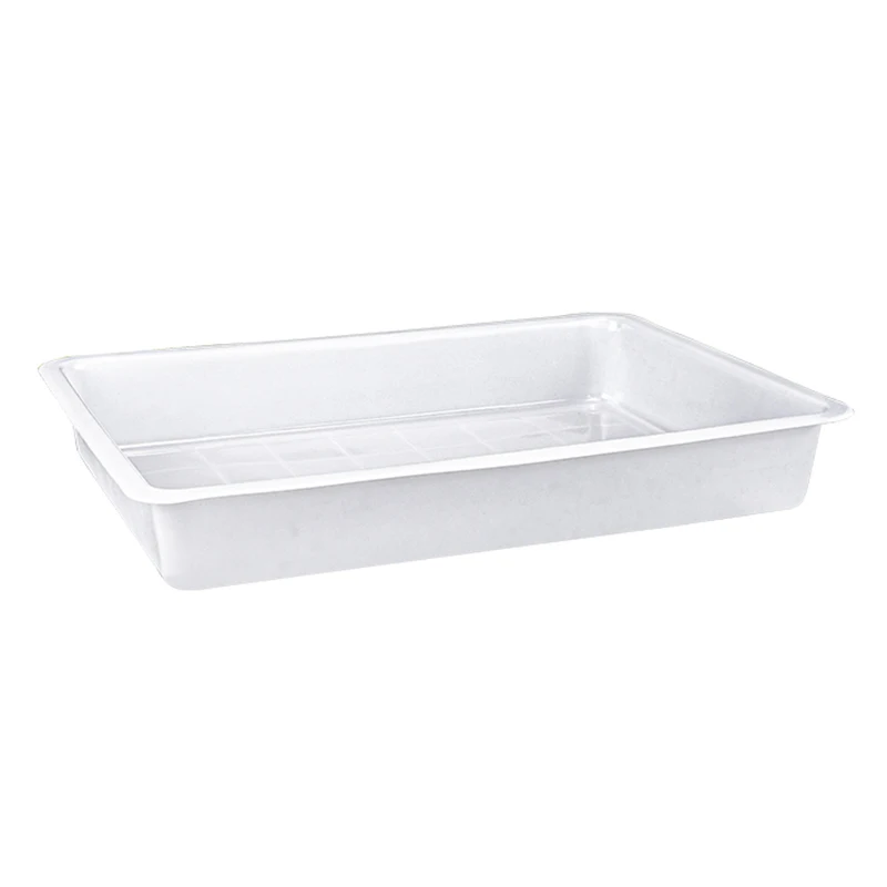 White rectangular plastic tray refrigerator dumpling freezing tray kindergarten building block toy storage tray