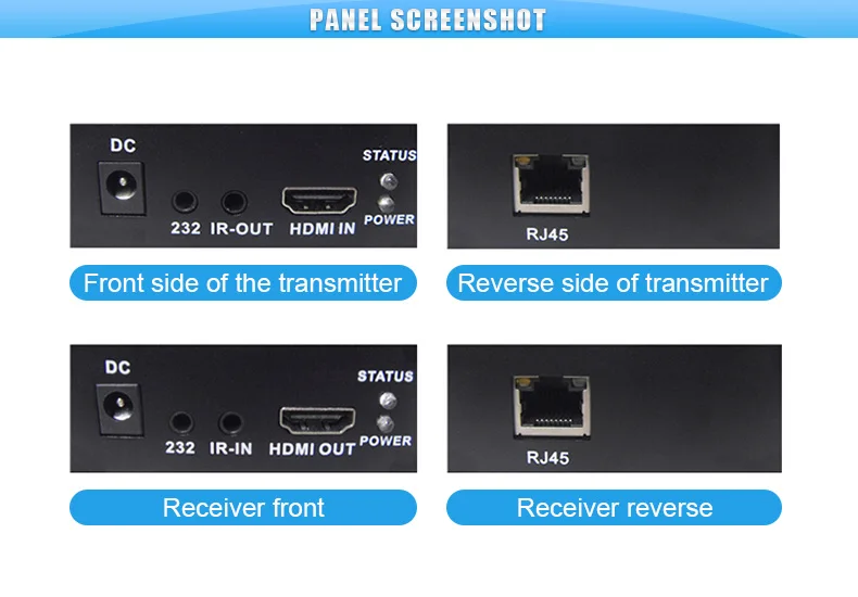 YUCOO 1080p hd mi extender 4k over ethernet ip many to many video transmitter hd mi kvm fiber optic extender 100m rj45 with usb