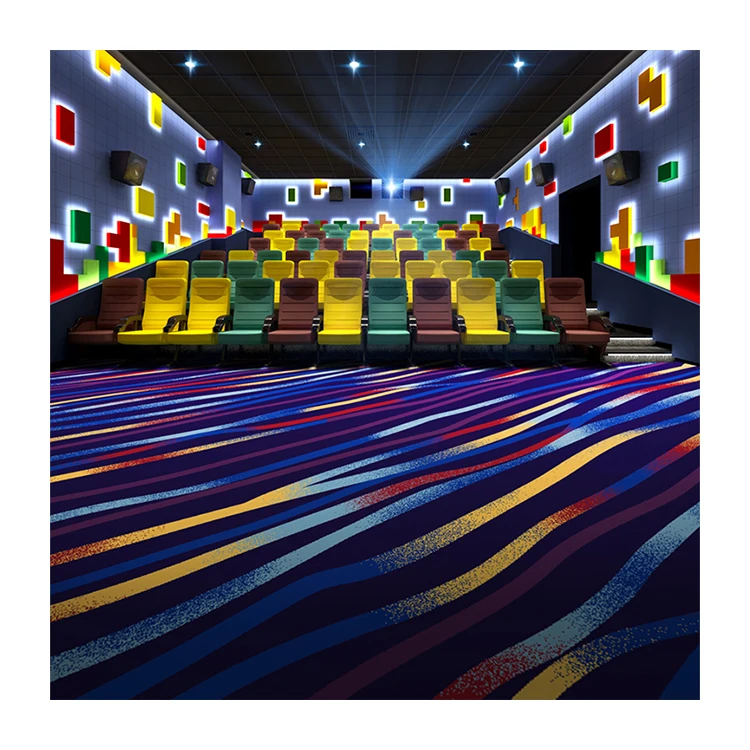 
Modern design luxury flame retardant soundproof cinema movie hall wall to wall carpet 