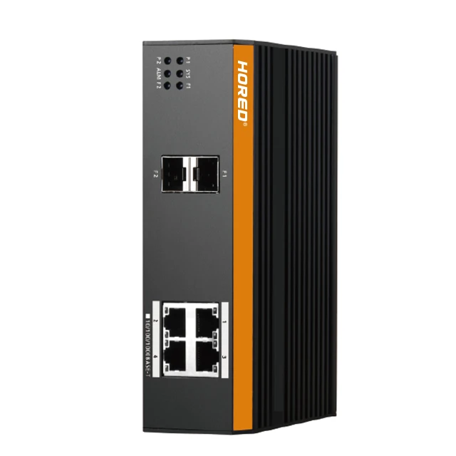 
4 port bus train vehicle metro subway railway managed industrial ethernet network switch 