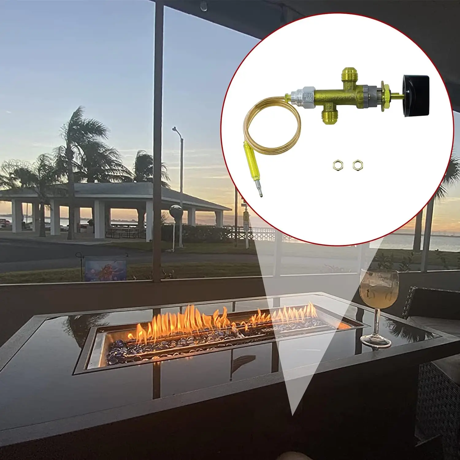 Low Pressure LPG Propane Gas Fireplace Fire Pit Flame Failure Safety Control Valve Kit