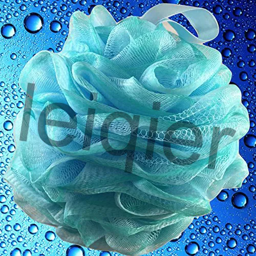 Custom Logo Loofah Bath-Sponge Swirl-Set-XL-75g Extra-Large Mesh Pouf (4 Pack Color Swirls) Luffa Loofa Loufa Puff Scrubber