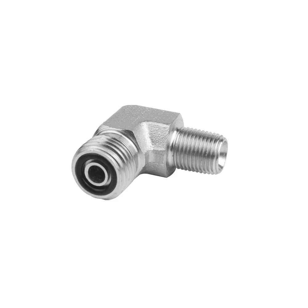 carbon steel 90 degree elbow orfs male to npt male hydraulic fittings adapters
