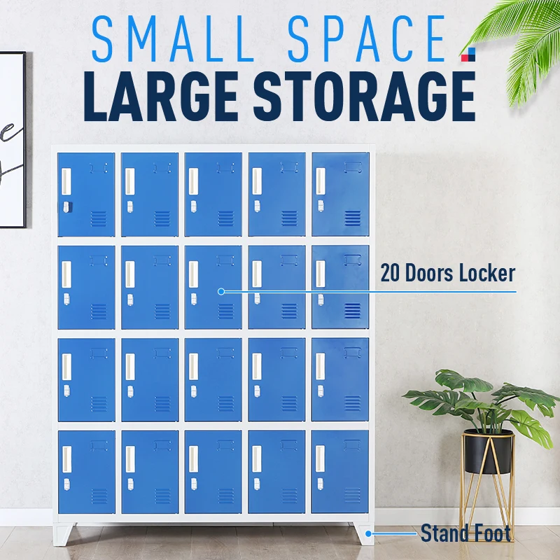 20 дверной металлический шкафчик для ног, детский школьный стальной шкафчик