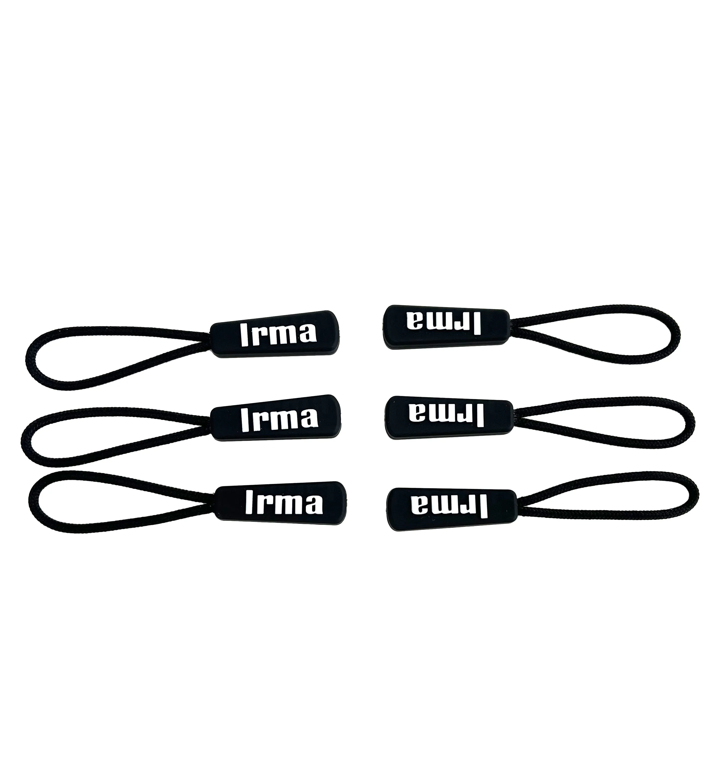 New Fashion Top Quality Customized Logo Slider Rubber Black Zipper Slider Nylon For  Clothes Bag Shoes Zipper Puller