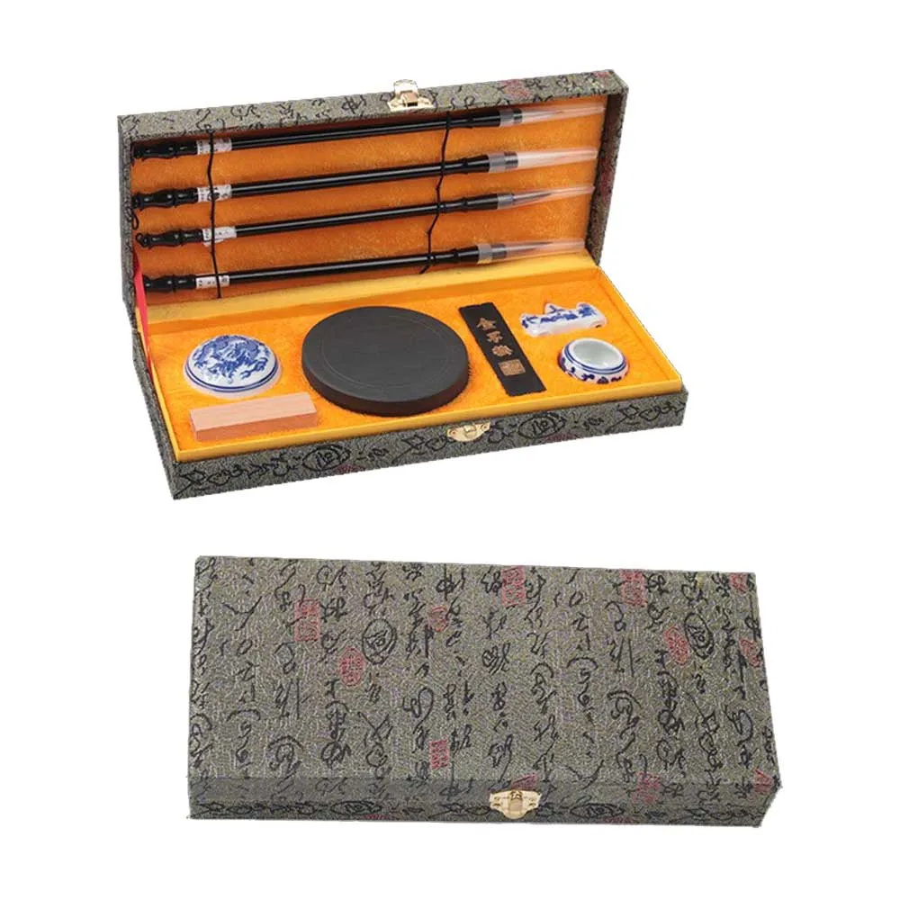 Customizable Chinese Calligraphy Set Gift Box Packages Chinese Calligraphy Brush For Four Treasures Of Study
