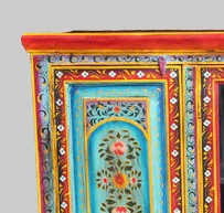 wooden acacia wood hand painted glass sideboards and buffets cabinet