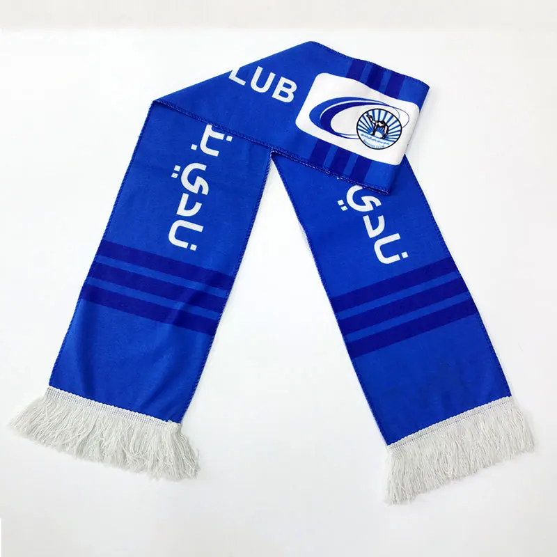 Free Sample Custom Logo Fans Scarf Soccer Team Basketball Fans Scarf Cheer Scarves