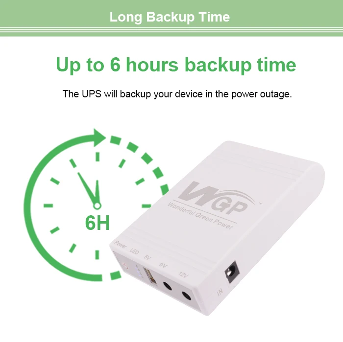 WGP mini ups для Wi-Fi маршрутизатора UPS IP CCTV камера 10400 мАч батарея модемы Резервное копирование мобильного телефона USB DC Mini Wifi