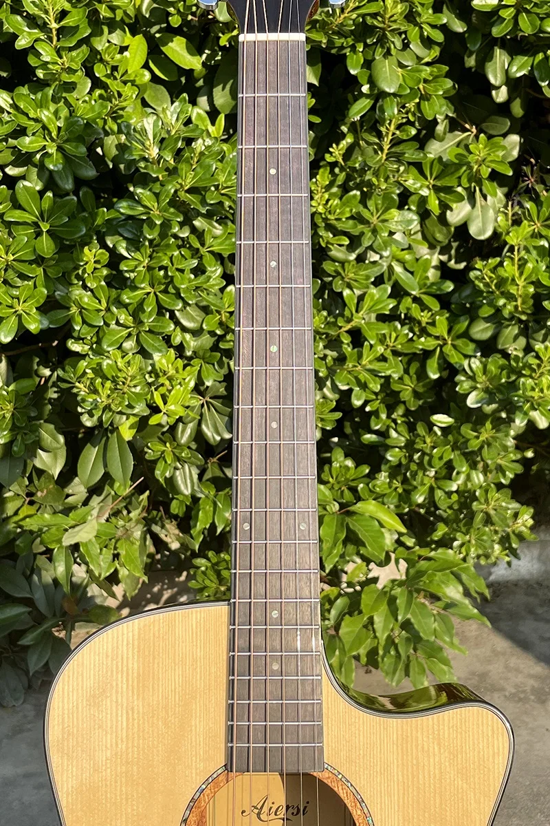 wholesale price Full pack aiersi brand 40 Inch GA body style solid top acoustic guitar for guitarist