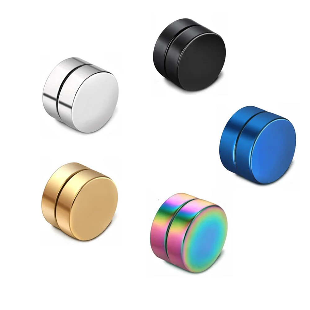 Jymoon Stylish Stainless Steel Earrings Without Ear Holes Magnets Male Weight Loss Earclips
