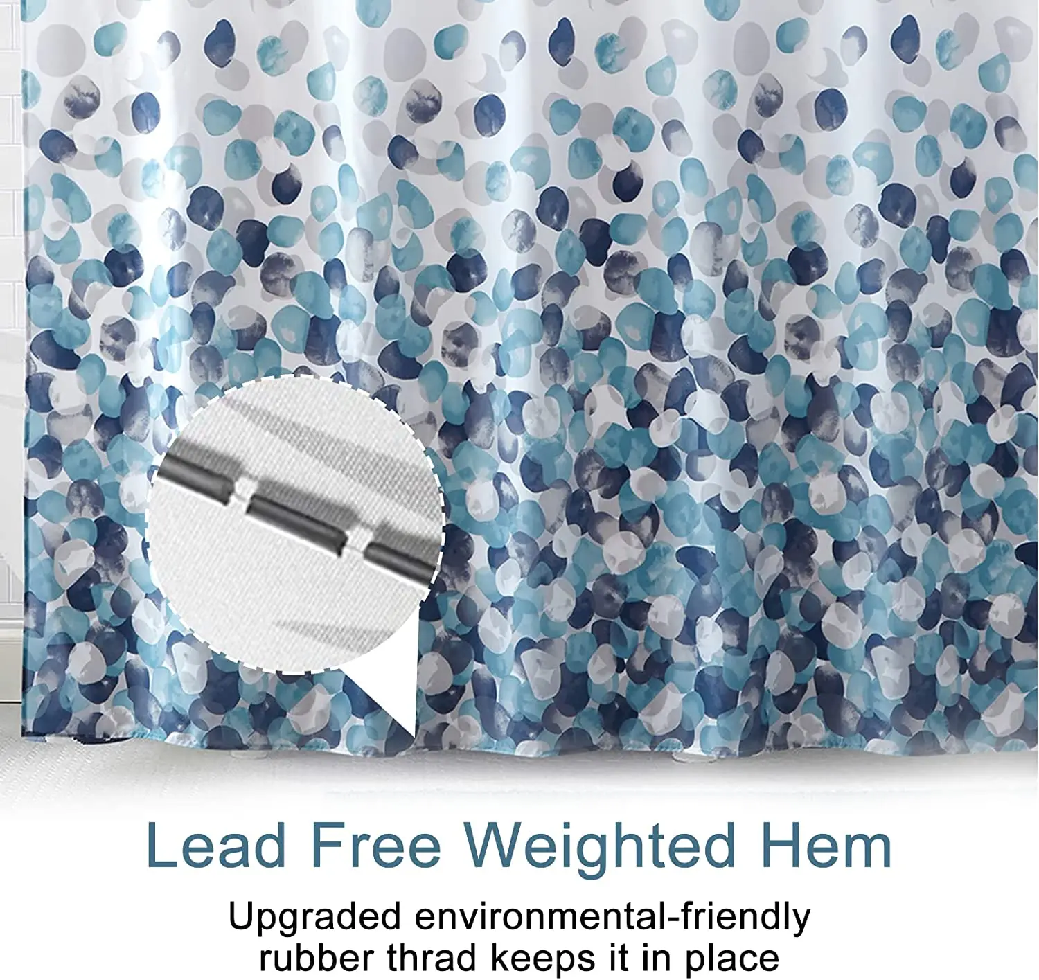 Misty Forest Shower rod Curtains Natural Woodland Modern National Bathroom Curtain Waterproof Bathing Cover with Hoops