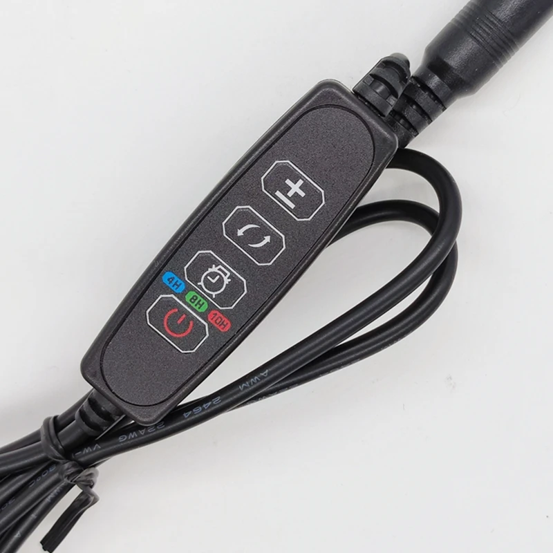 5V 12V Usb Cable With Color Dimmer On/Off Power Timer Plant lamp Switch