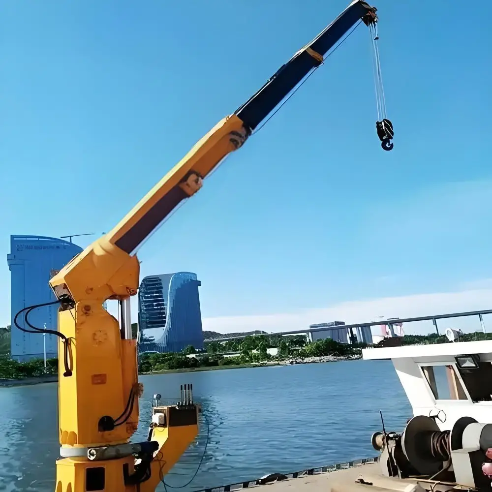 High Quality Hydraulic Telescopic Offshore Ship Crane Deck Telescopic Offshore Crane marine crane customized