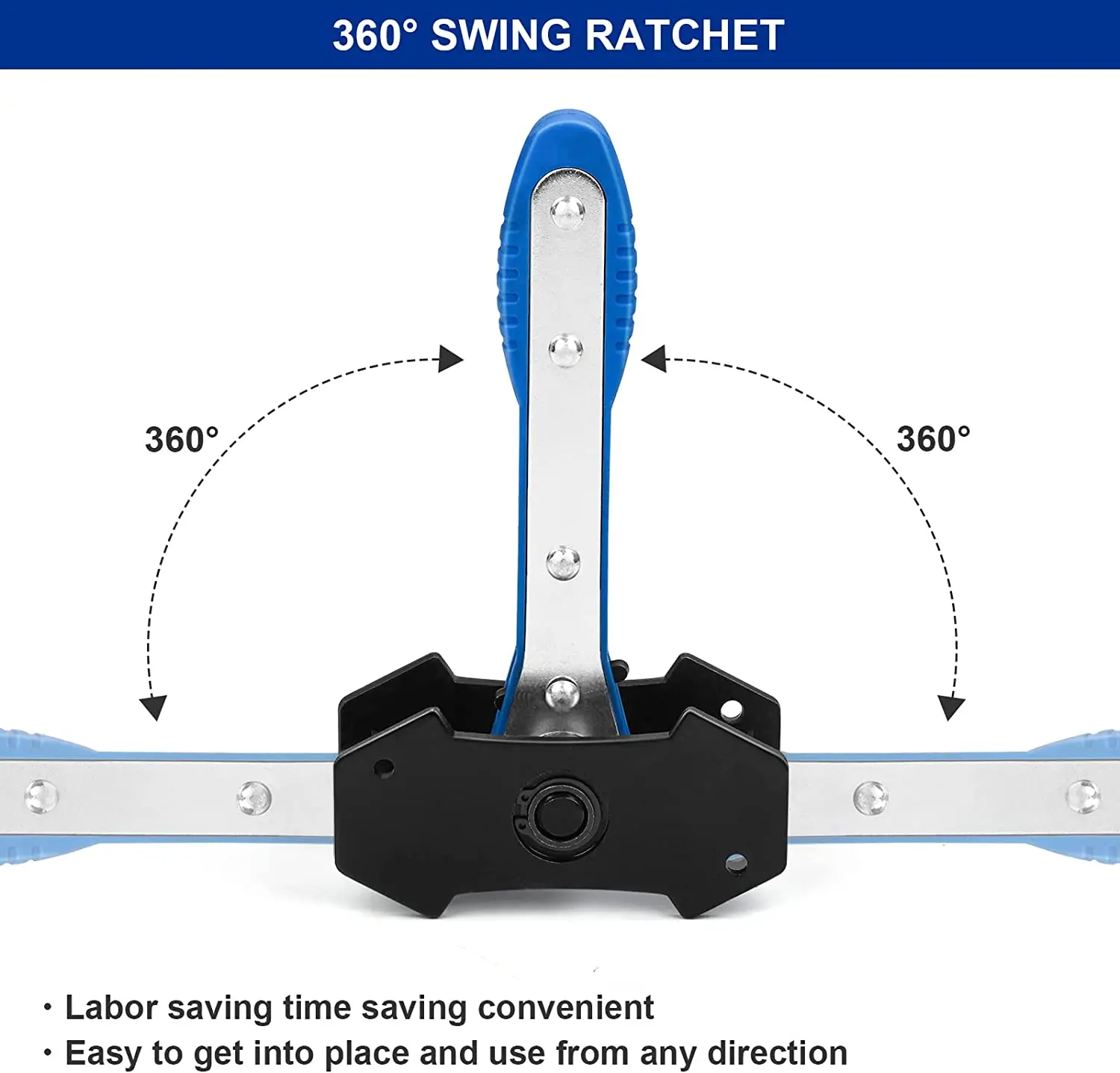 Brake Caliper Press Tool Car Piston Spreader Pad 360 Degree Swing Ratchet Hand Wrench Expander for Single Twin Quad Piston Disc
