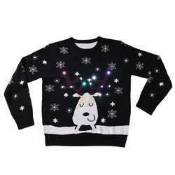 2022 new style LED Light Promotion Festival  Christmas Unisex Ugly Christmas Jumper pullover Sweater