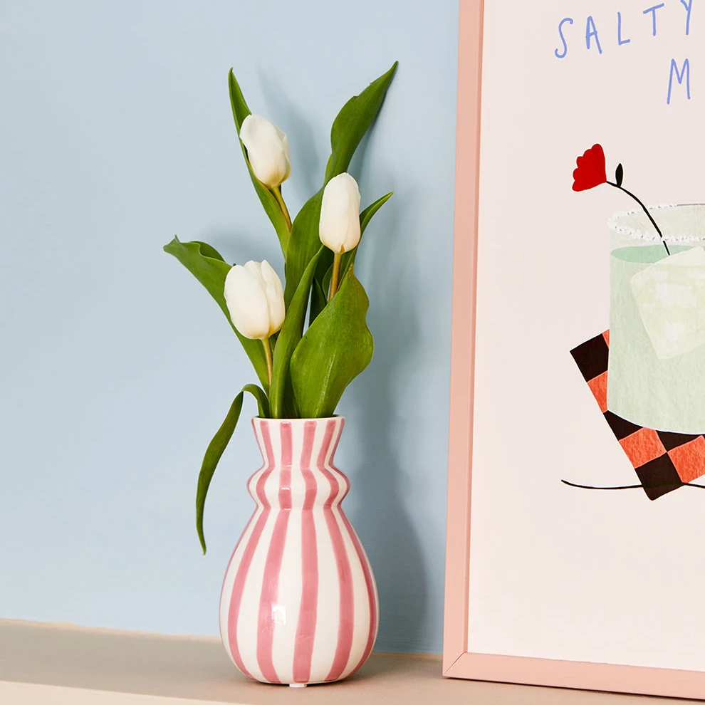 Wholesale flower arrangement vases ornaments tabletop decoration ceramic flower vase for home decor