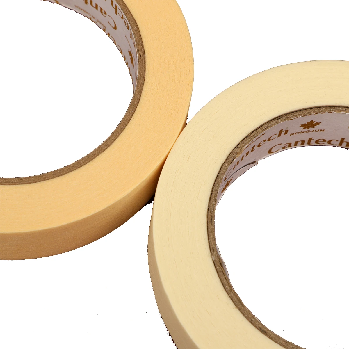 Wholesale Custom 120 Degree Crepe Yellow Automotive Masking Tape Waterproof Kraft Paper 5cm Width High Temperature Adhesive Tape
